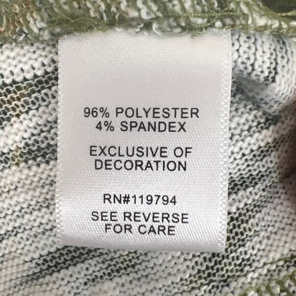 One World Plus Size Kimono Abstract Floral Green Orange Size 1X NWOT - Picture 9 of 10